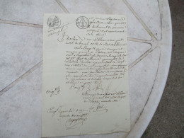 1820 MANUSCRIT JUSTICE TIMBRE FISCAL PERCEPTION EN SUS DESIGNATION CHARGE A AVOUE - Historische Documenten