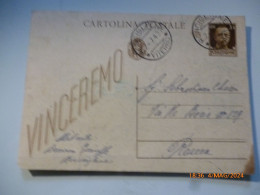 Cartolina Postale Viaggiata Da Ronciglione ( Viterbo ) A Roma 1943 - Marcophilie