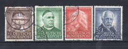 1953 Repubblica Federale Tedesca Germania RFT SET USATO Beneficenza, Benefattori, 4° Serie - Gebraucht