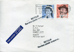 1990 Kuwait Iraq Occupation Cover From Switzerland - Koweït