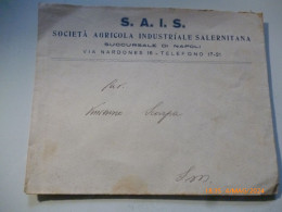 Busta Pubblicitaria "S.A.I.S. Società Agricola Industriale Salernitana SUCCIURSALE DI NAPOLI" - Marcofilie