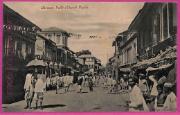 Ag3889  - INDIA - VINTAGE POSTCARD  - Poona, Bhowani Peith (Street) - Inde