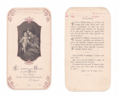 Vierge à L'Enfant, Citation Saint Antonin, Prière, Gaufrée, éd. B.-L. N° 6081 - Santini