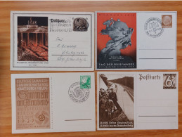 Lpt Of 4  3.Reich WWII Postcards Stationeries (3) - Guerre 1939-45