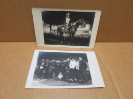 MILITARIA GUERRE 1914-18  Cuirassiers 2 Cartes Photos Gros Plans - War 1914-18