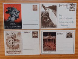 Lpt Of 4  3.Reich WWII Postcards Stationeries (4) - Guerre 1939-45