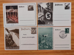 Lpt Of 4  3.Reich WWII Postcards Stationeries (5) - Guerra 1939-45
