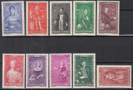 MONACO  273-282, Postfrisch **/*, Frühere Herrscher, 1942 - Used Stamps