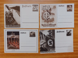 Lpt Of 4  3.Reich WWII Postcards Stationeries (6) - Guerre 1939-45