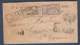 Merson 50c Sur Enveloppe Chargée - Cartas & Documentos