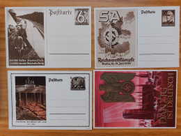 Lpt Of 4  3.Reich WWII Postcards Stationeries (7) - Guerre 1939-45