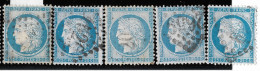 TIMBRES CÉRÈS N° 60 Type 1, N° 56  à 60 G3 TB - 1871-1875 Ceres