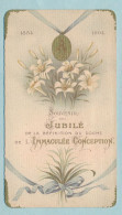 IMAGE BOUASSE 312 - 1854 1904 Souvenir Du Jubilé De La Définition Du Dogme De L'Immaculée Conception - Santini