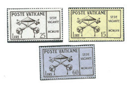 Vaticano 1958 ; Sede Vacante. Serie Completa, Nuova. - Unused Stamps