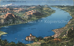 11732998 Chillon Et Panorama Du Lac Leman Montreux - Sonstige & Ohne Zuordnung