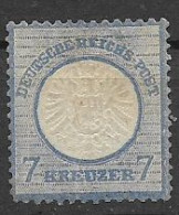 GERMANIA REICH IMPERO 1872 AQUILA  GRANDE SCUDO SULL'AQUILA UNIF. 23  MLH  VF - Used Stamps