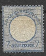 GERMANIA REICH IMPERO 1872 AQUILA  GRANDE SCUDO SULL'AQUILA UNIF. 23  MLH  VF - Oblitérés