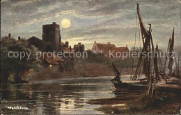 11732903 Maidstone On The Medway Moonlight Series No. 5396 Kuenstlerkarte  - Andere & Zonder Classificatie