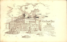 11732902 Southsea The Royal Pier Hotel Drawing Kuenstlerkarte Southsea - Autres & Non Classés