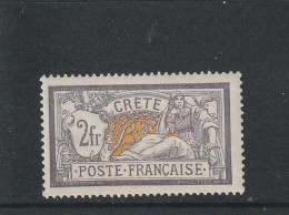 Greece Crete French Post Office 1902 - 1913 Crete Issue 2 Fr. MNH W1105 - Nuevos