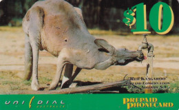 AUSTRALIA - Red Kangaroo, Unidial Prepaid Card $10, Exp.date 30/06/99, Used - Australie