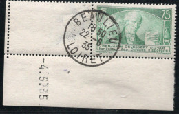 N° 303 Oblitéré Du 22 Juin1935 Sur Coin Daté. Cachet Central TTB - Usados