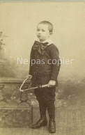 JEUNE GARCON 1887 Avec Fouet CDV Par Charles Chambon à Bordeaux - Alte (vor 1900)