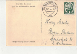 Bildpostkarte Ganzsache Postkarte WHW DR P 254 - Bild 108 Saarschleife Mettlachl / Ohne Wst. ! O Ersttag Abstimmung 1935 - Altri & Non Classificati