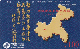 CHINA(Tamura) - Map, China Telecom Telecard Y100, 06/97, Used - Cina