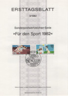 Germany Deutschland 1982-3 Fur Den Sport, Volleyball, Kurzstreckenlauf, Short Distance Running, Canceled In Berlin - 1981-1990