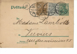 ALLEMAGNE  Entier Postal Type De Timbre "N°68 + Timbre 67 Et 66 - Tarjetas