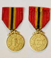 Militaria_402_ Médaille Commémorative Du Règne Du Roi Léopold II_20-23_D - Belgien