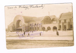 Carte Photo - GARE  DE  VIBORG - Finnland