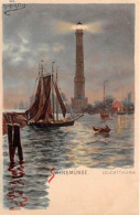 39114207 - Schwinemuende / Swinoujscie, Lithographie. Partie Am Leuchtturm Ungelaufen  Um 1900 Ecken Mit Albumabdruecke - Pologne