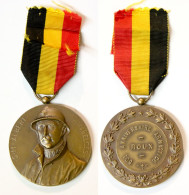 Médaille-BE-211_médaille Commémorative 50e Anniversaire De L’armistice_Albert Ier_Roux-Charleroi_WW1_20-21 - Belgio