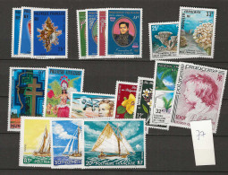 1977 MNH Polynesie Française Year Collection Postfris** - Années Complètes