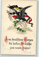 39191407 - Zweibund  Aus Deutschem Herzen Die Besten Wuensche Zum Neujahr - Weltkrieg 1914-18