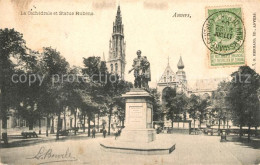 73513732 Anvers Antwerpen La Cathedrale Et Statue Rubens Monument Anvers Antwerp - Antwerpen