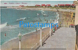 228142 ARGENTINA MIRAMAR BEACH PLAYA Y RAMBLA POSTAL POSTCARD - Argentinien