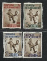 SOMALIA AFIS 1957 SECONDA II 2 CAMPAGNA ANTITUBERCOLARE TUBERCULOSIS CAMPAIGN SERIE COMPLETA COMPLETE SET MNH - Somalia (AFIS)