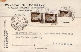 Regno D'Italia (1932) - Wingtol Oil Company - Cartolina Postale - Publicités