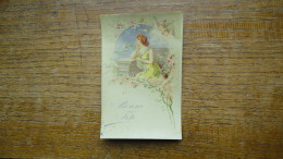 Ancienne Carte , Silhouette Ou Portrait D'une Jeune Fille - Silhouetkaarten