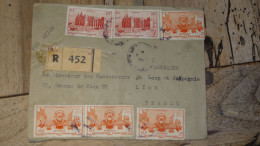 Enveloppe AOF En Recommandée 1950 ............ Boite1 .............. 240424-314 - Lettres & Documents