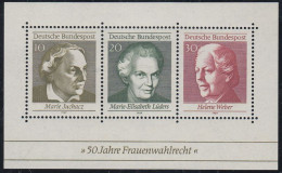 Deutschland Block 5 - 50 Jahre Frauenwahlrecht - Unused Stamps