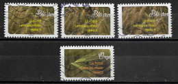 France 2017 Oblitéré Autoadhésif  N°1443  ( 3 Exemplaires  )  &  N°1450 ( 1 Exemplaire ) -  " Une Moisson De Céréales - Used Stamps