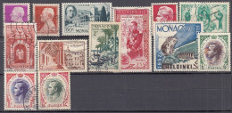 MONACO  13 Marken, Gestempelt, Aus 1949-1955 - Gebraucht