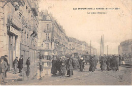 Les Inondations à NANTES, Février 1904 - Le Quai Brancas - état - Nantes