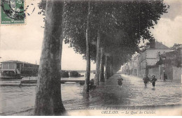 ORLEANS - Inondation De La Loire 1907 - Le Quai Du Châtelet - Très Bon état - Orleans