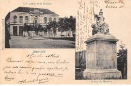 LUNEVILLE - Les Halles Et Le Collège - Statue De Minerve - Très Bon état - Luneville