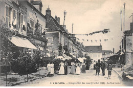 COURVILLE - Inauguration Des Eaux - 9 Juillet 1911 - La Rue Carnot - Très Bon état - Courville